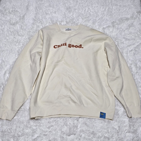 Rare Bush Beans Thick Sweatshirt 3xL Chill Good Cream Sweater - Picture 1 of 8